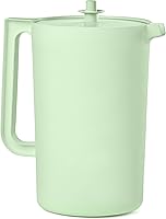 Tupperware Heritage 1 Gallon Mint Pitcher - Smart Push-Button Lid, Dishwasher Safe, BPA Free Jug