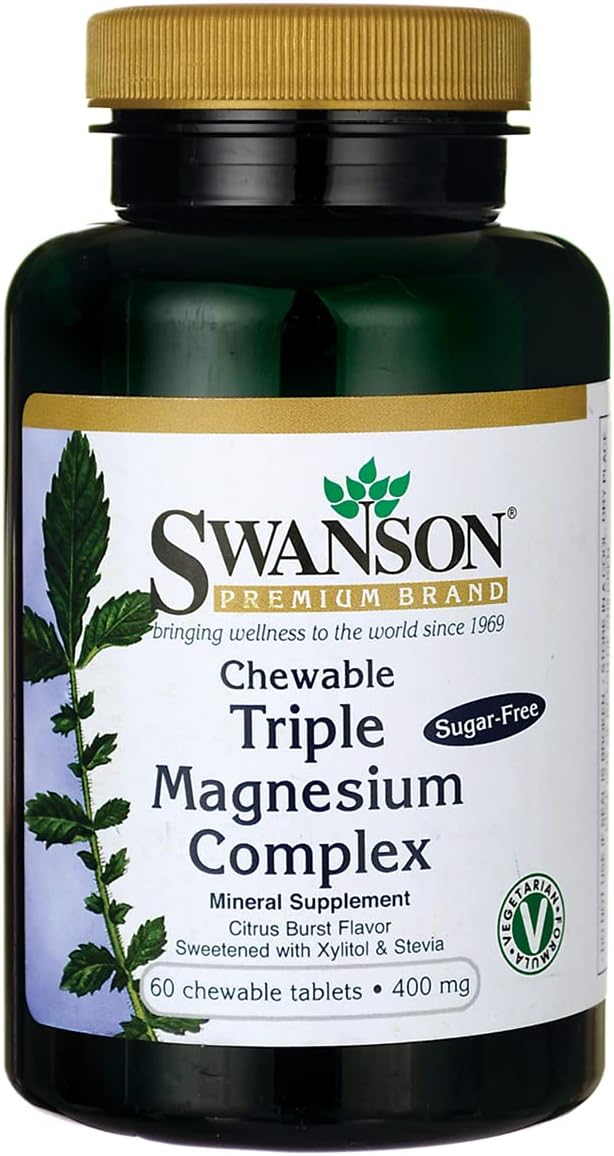 Swanson Triple Magnesium Complex 400 Milligrams 60 Chwbls