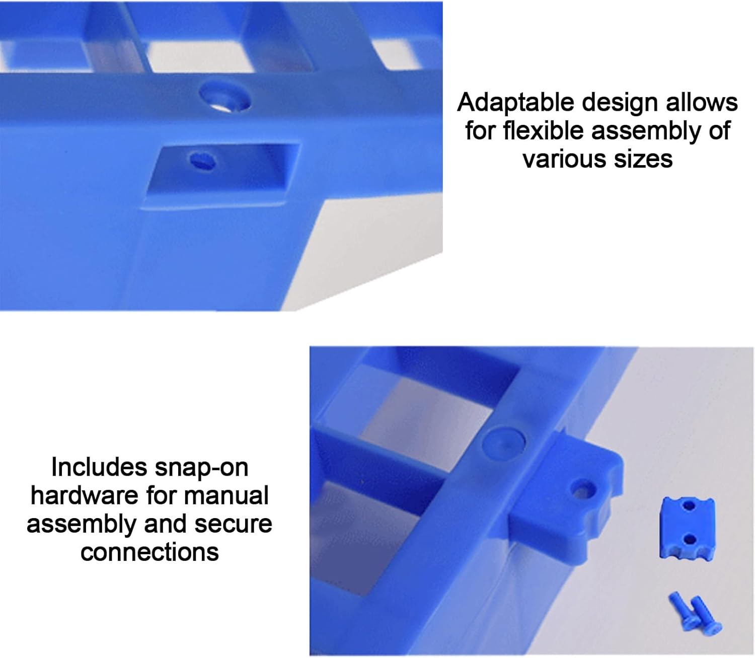 2 Pcs Polyethylene Pallets, Spliceable Breathable Plastic Pallet, with Connectors, for Garage Warehouse Supermarket Outside Storage, Static Load 660 Lbs(60 * 30 * 10cm/24 * 12 * 4in)