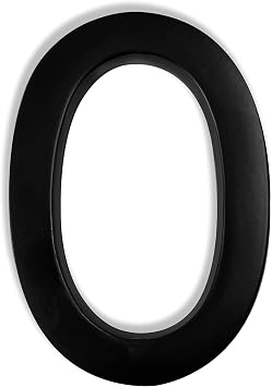 NACH 4 Inch Magnetic Solid Aluminum Address Number for Outdoor Use, Weatherproof House Number for Mailboxes and Metal Surfaces, with Extra Strong Neodymium Magnets, Number 0