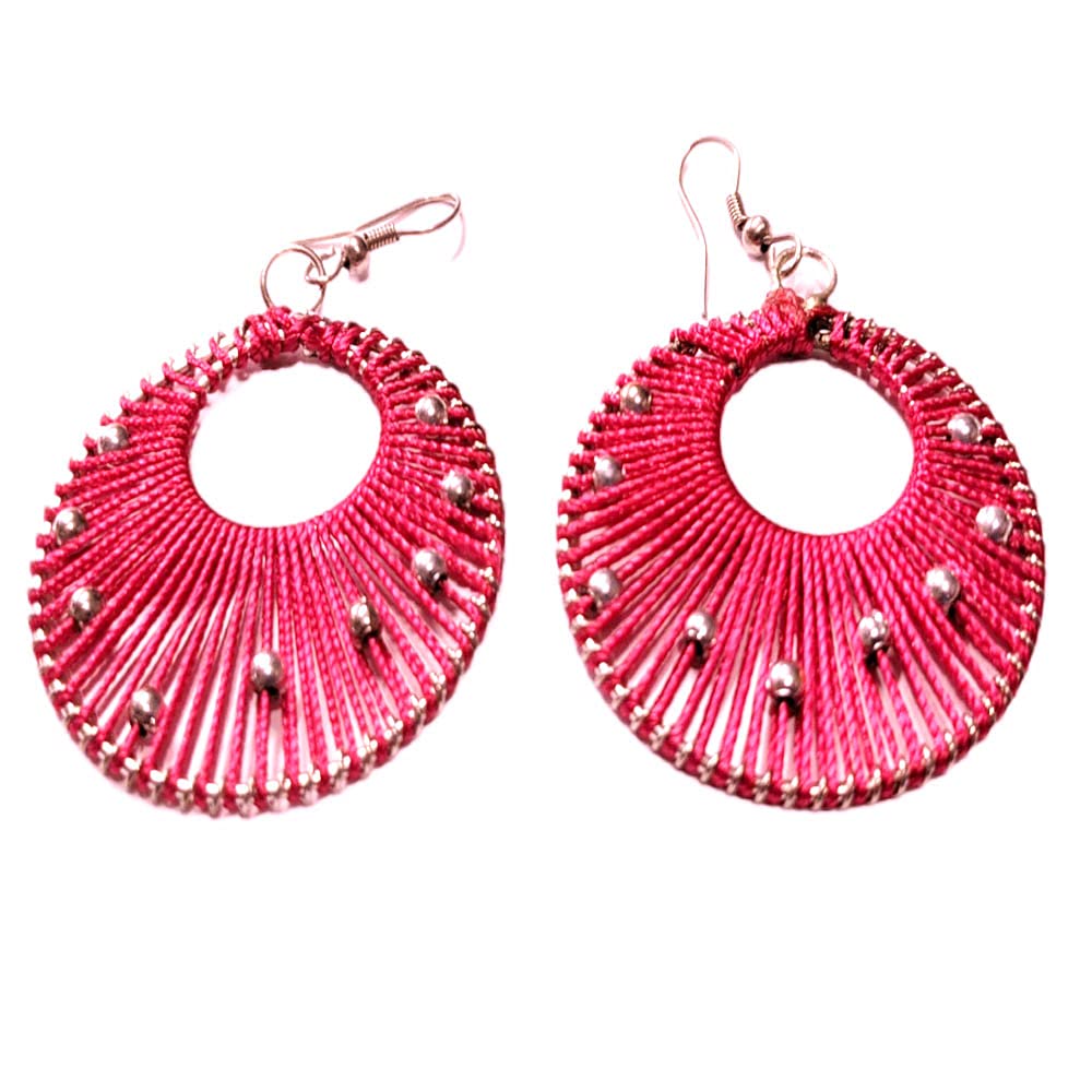 Gmefvr Women Girl Party Punjabi Rajasthani Traditional Third Earrings | Pink (B093FTY7T1) Amazon Price History, Amazon Price Tracker
