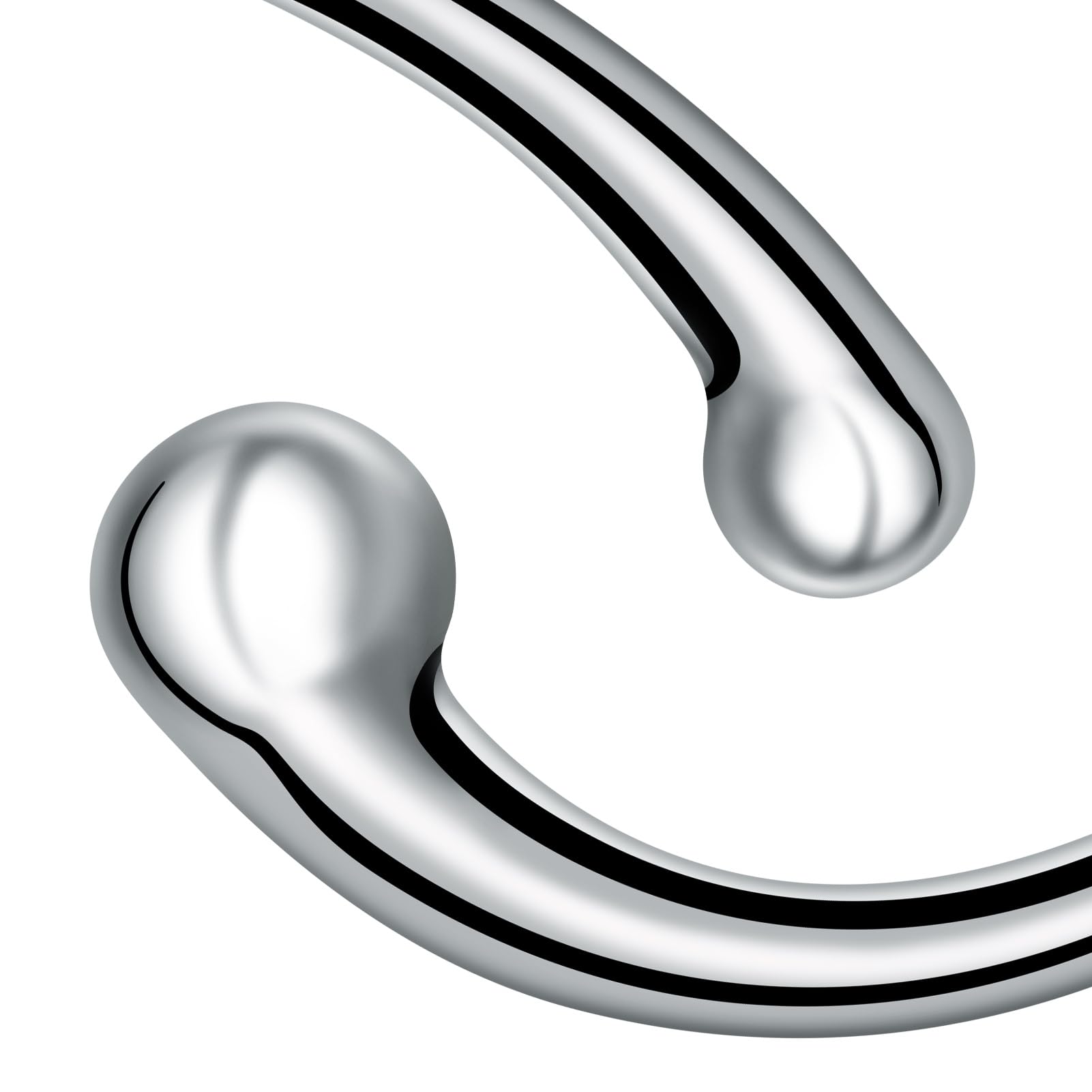 SXOVO Dildo Doppio in Acciaio Inossidabile - Dildo Anale in Metallo, Butt Plug Analesex Toy per Massaggio Prostata e Masturbazione Punto G, Toys Sessuali per Donna Uomini Coppie