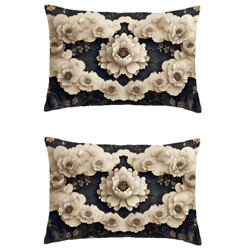 Housse de coussin fleur pour décoration maison automne et terrasse