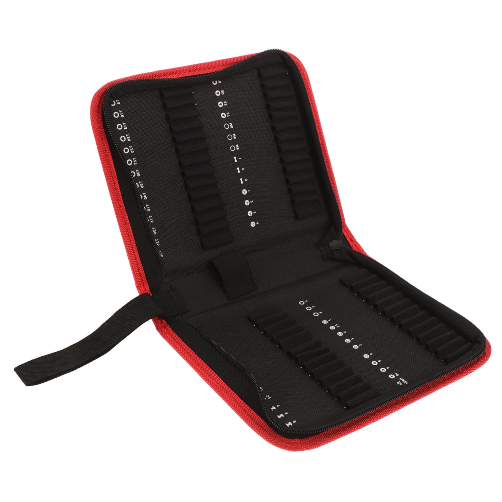 Pochette À Outils en Tissu Oxford avec Poignée De Rangement pour Forets Et Embouts Organisateur Portable 8.98 X 6.89 X 1.77 in pour Bricoleurs Et Voyage
