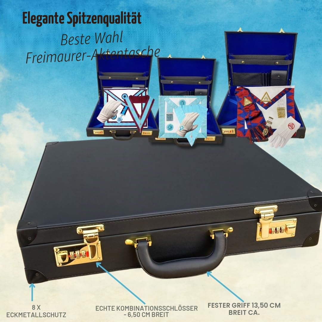 Freimaurer Aktentasche, Schwarz, One size