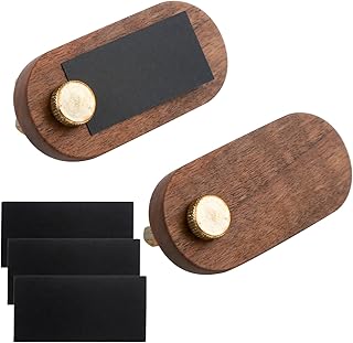2 Pcs Price Signs Wooden Price Display Signs with Price Tag Paper Retail Display Price Tag Stands