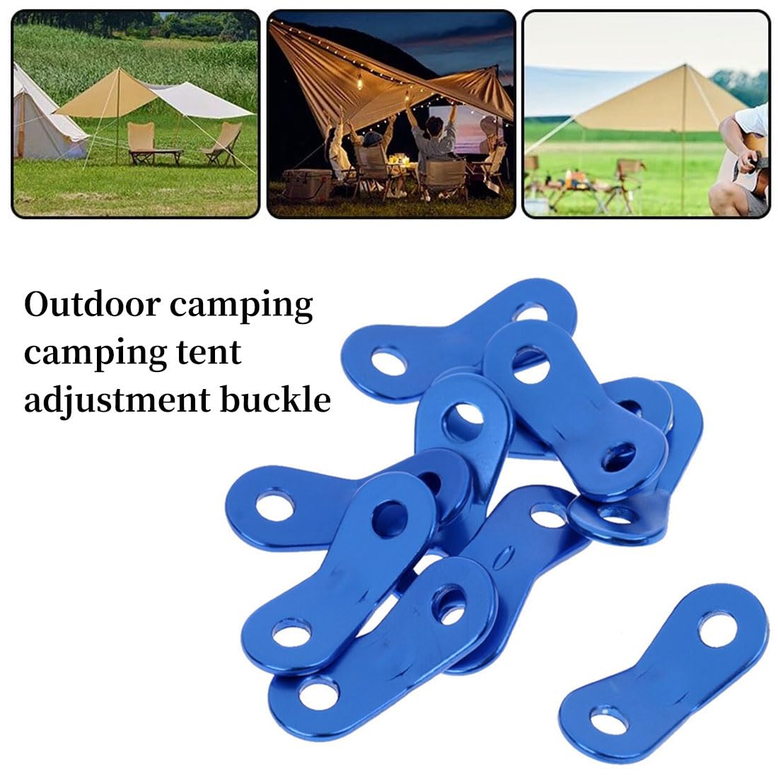 20 Pièces Tendeurs De Corde En Alliage D'Aluminium Pour Tente