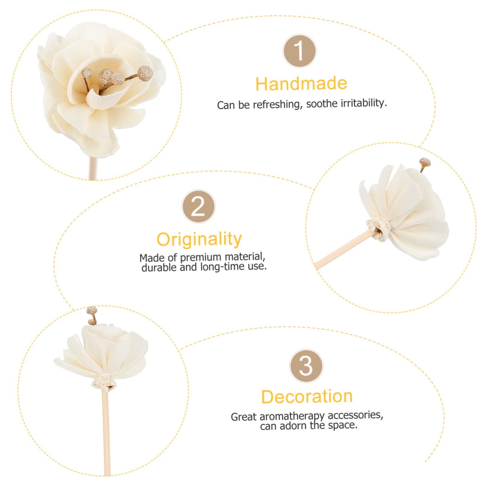 Zerodeko 25stücke Sticks Rattan-diffusor Stäbchen Für Raumduft Hochwertige Duftstäbchen Für Ätherische Öle Für Zuhause Büro Spa Beige Dekoration