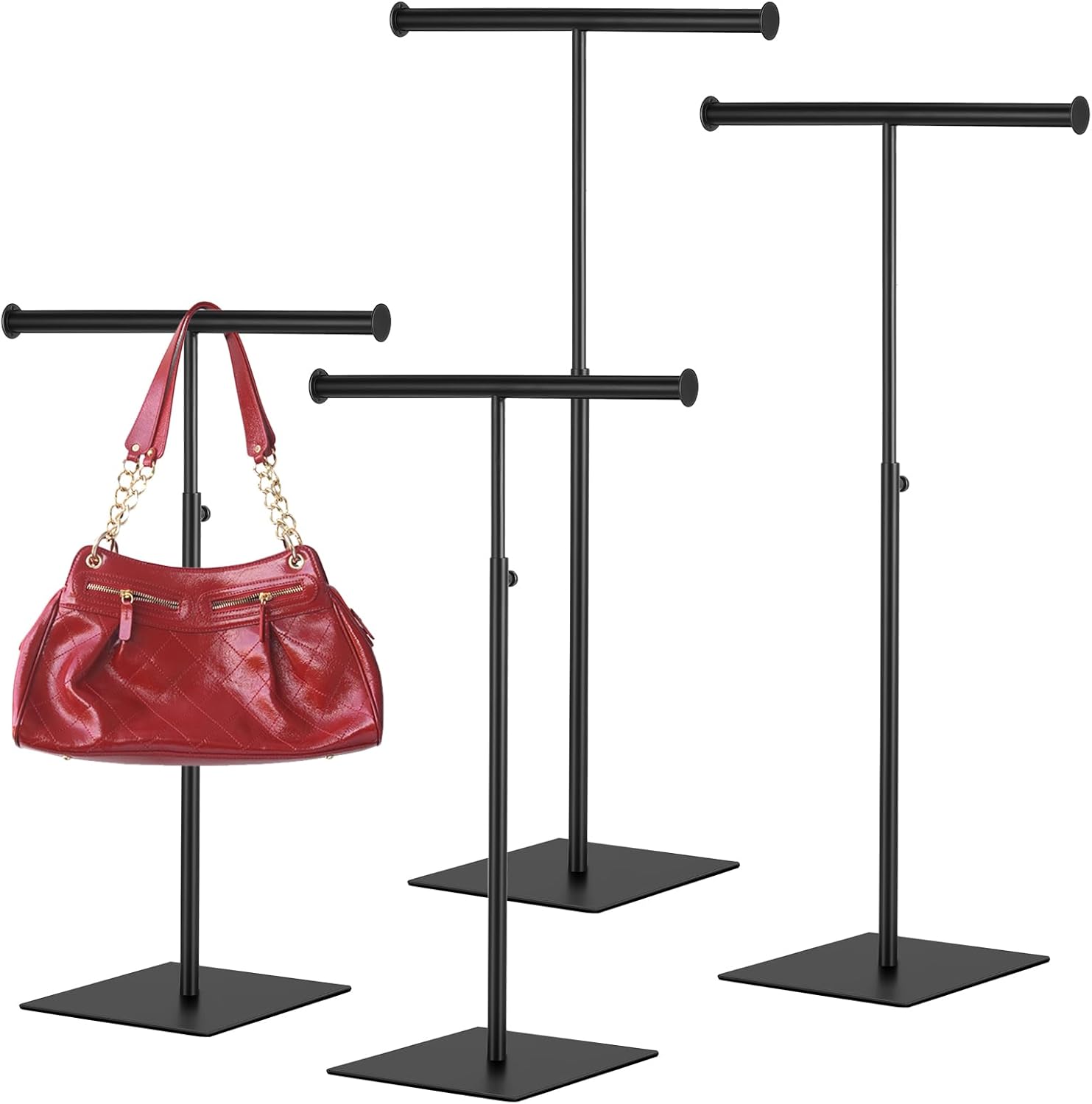 Leinuosen 4 Pcs Tabletop Purse Display Stand T Shaped