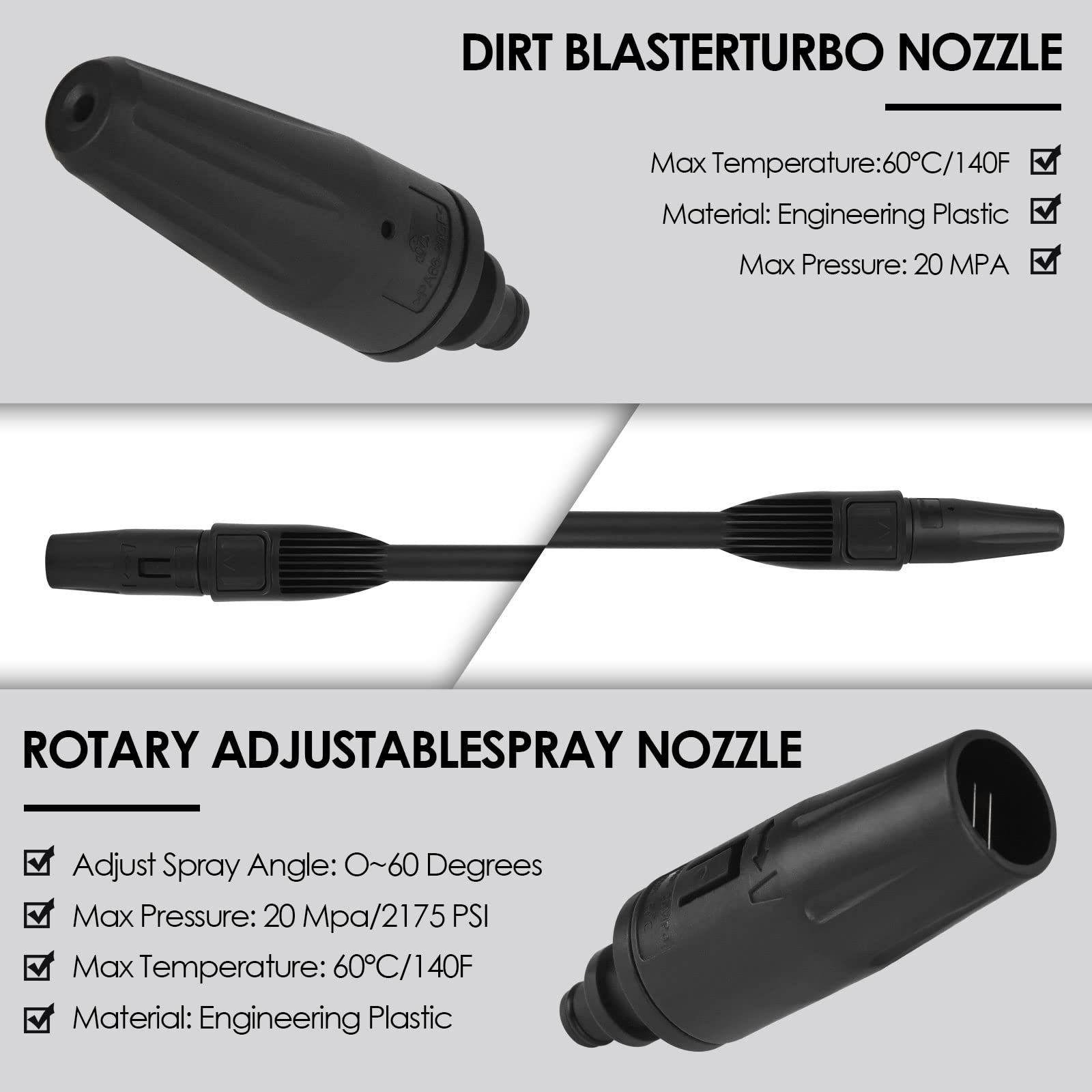 Lancia Per Idropulitrice K&auml;rcher K2-K7 E LAVOR - Ugello Turbo Per Lavaggio Auto E Pulizie