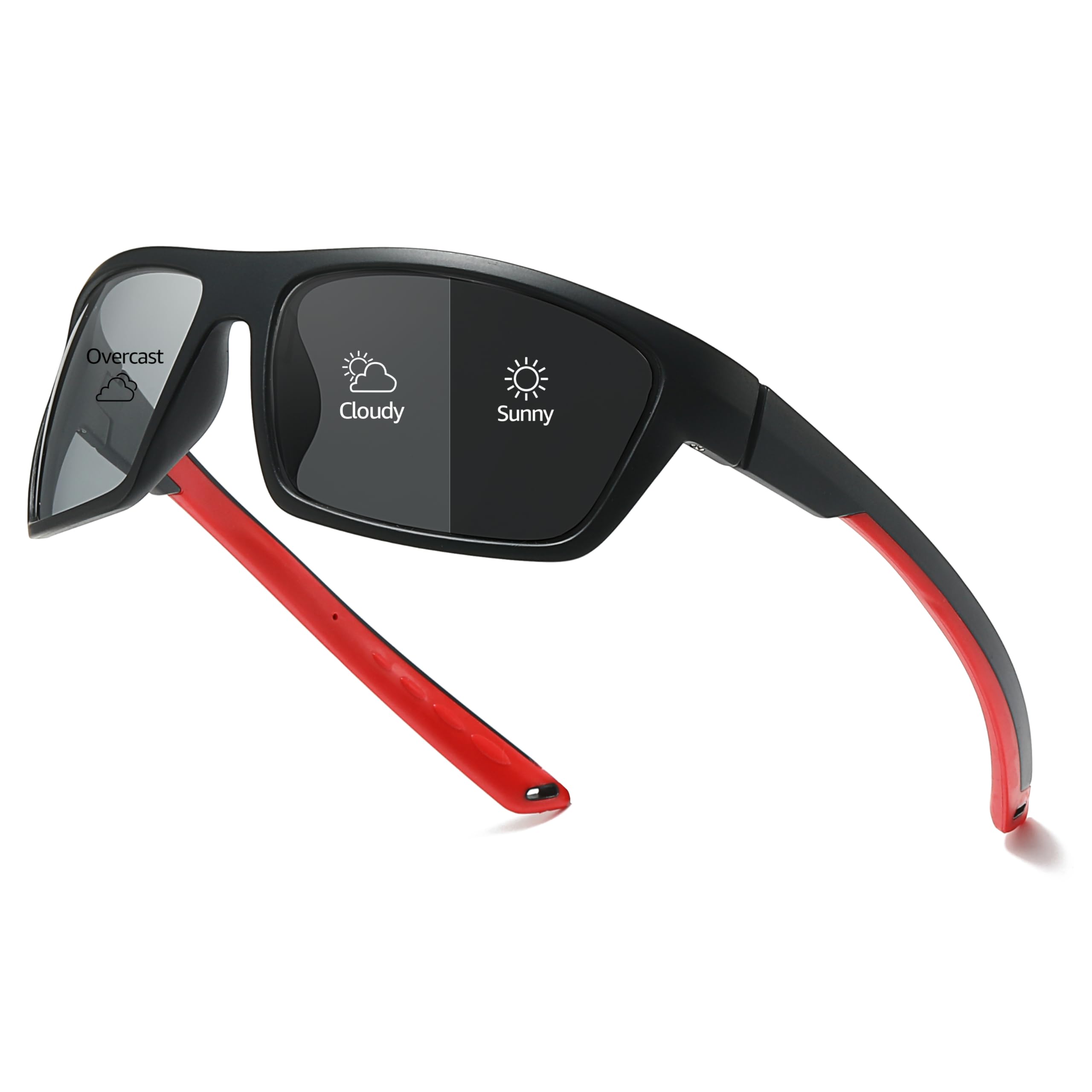 Myiaur Photochromic Cycling Glasses for Men Polarised Sports Running Sunglasses UV400 Protection & Wrap Around for Driving and Outdoor Activities