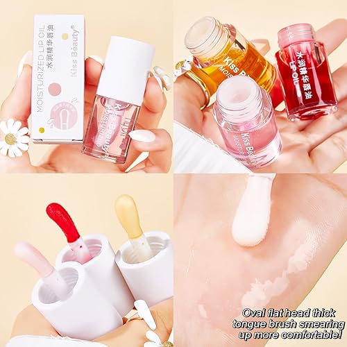 Miniatura 3 de 3 unidades de aceite labial hidratante hidratante para el cuidado de los labios, brillo labial hidratante, bálsamo labial tintado, aceite de brillo