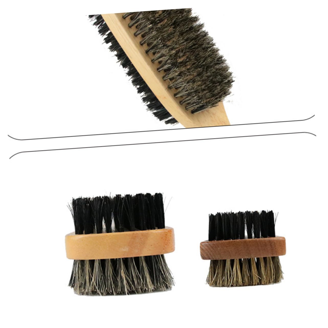 NULYLU Luxury Beard Brush for Men Double-Sided Large Handle Hairdressing Comb for Beard Beard Cleaning Mustache Straightener