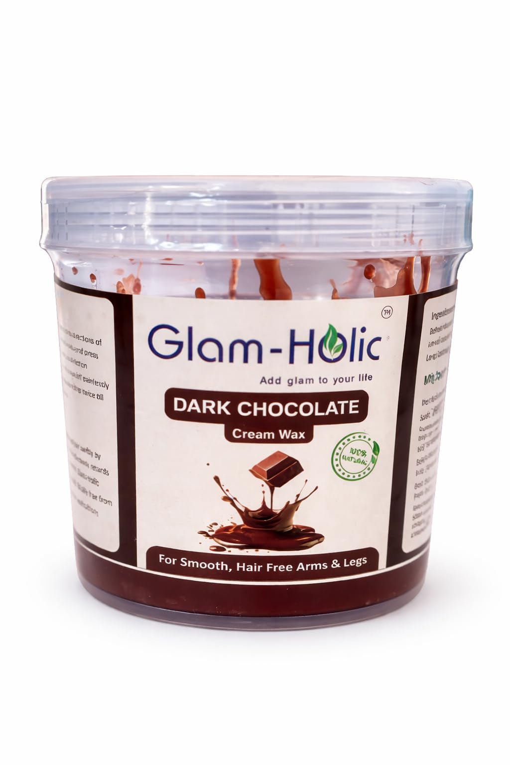 GLAM-Holic Dark Chocolate Cream wax (600gm) For Face, Eyebrow, upper Lips, Arms, chest, lags, Bikini line and Full Body Wax Cream-image-18