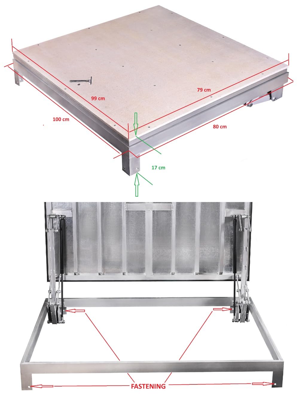 Bodenluke für den Außenbereich, 80 x 100 (R), Registrierungsdeckel, Zugangstür, Inspektionstür, Lukendeckel