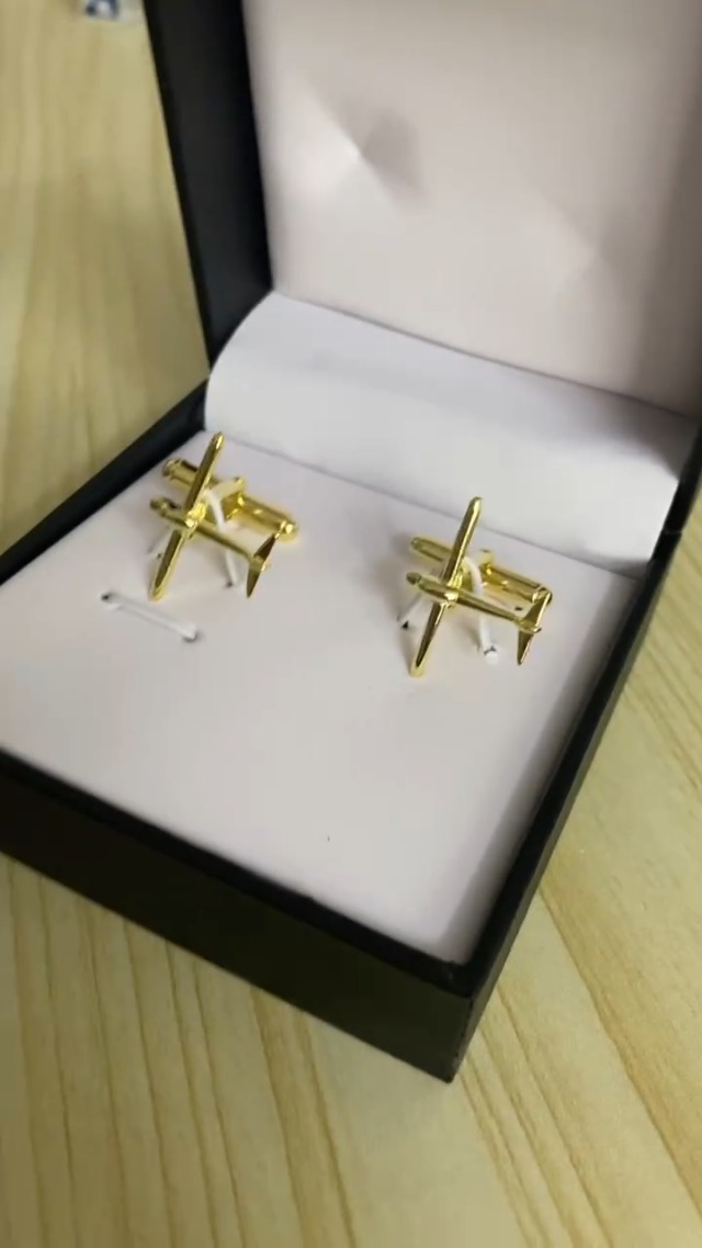 Juego de mancuernas de plata esterlina 925 para hombre miniatura 7