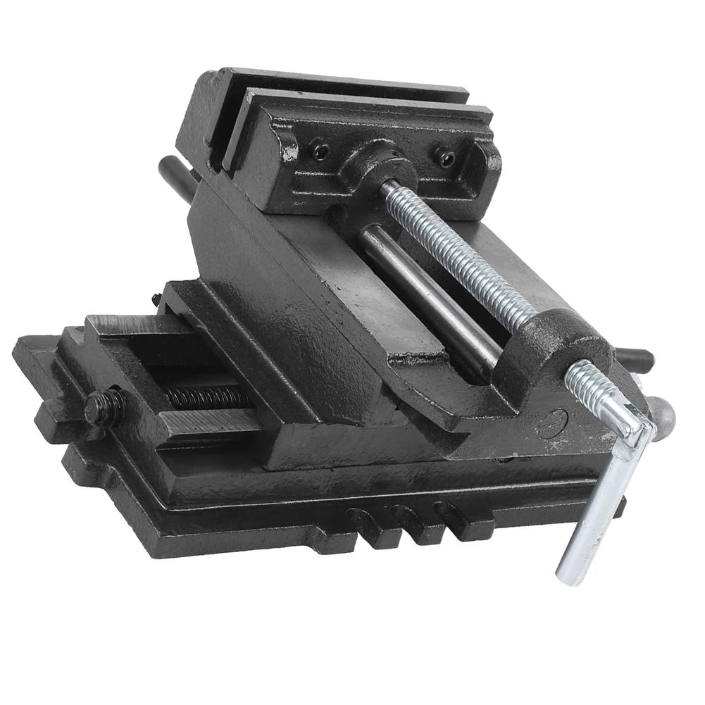 Ausla Imadło Przesuwne 5-calowe Imadło Wiertarskie żeliwne Zacisk 130 Mm Skok 130 X 160 Mm Stalowe Bloki Szczękowe do Wiertarki Stołowej Obróbka Części Metalowych z Drewna Zastosowanie w Warsztacie