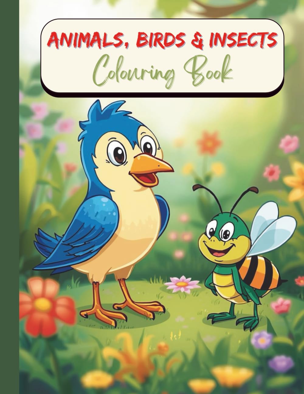 Animals, Birds & Insects Colouring Book
