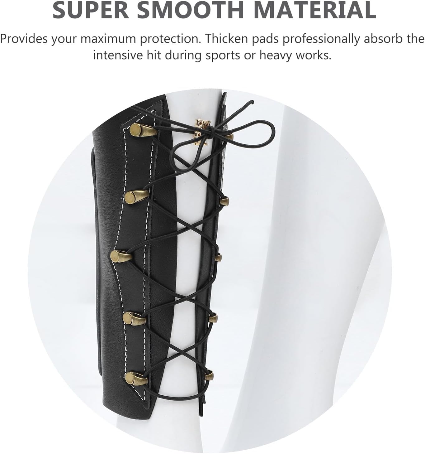 Leather Archery Arm Guard Protective Forearm Sleeve Bracer Ergonomic Compression for Hunting Outdoor Shooting Elbow Support Flexible Multi-Functional Guard