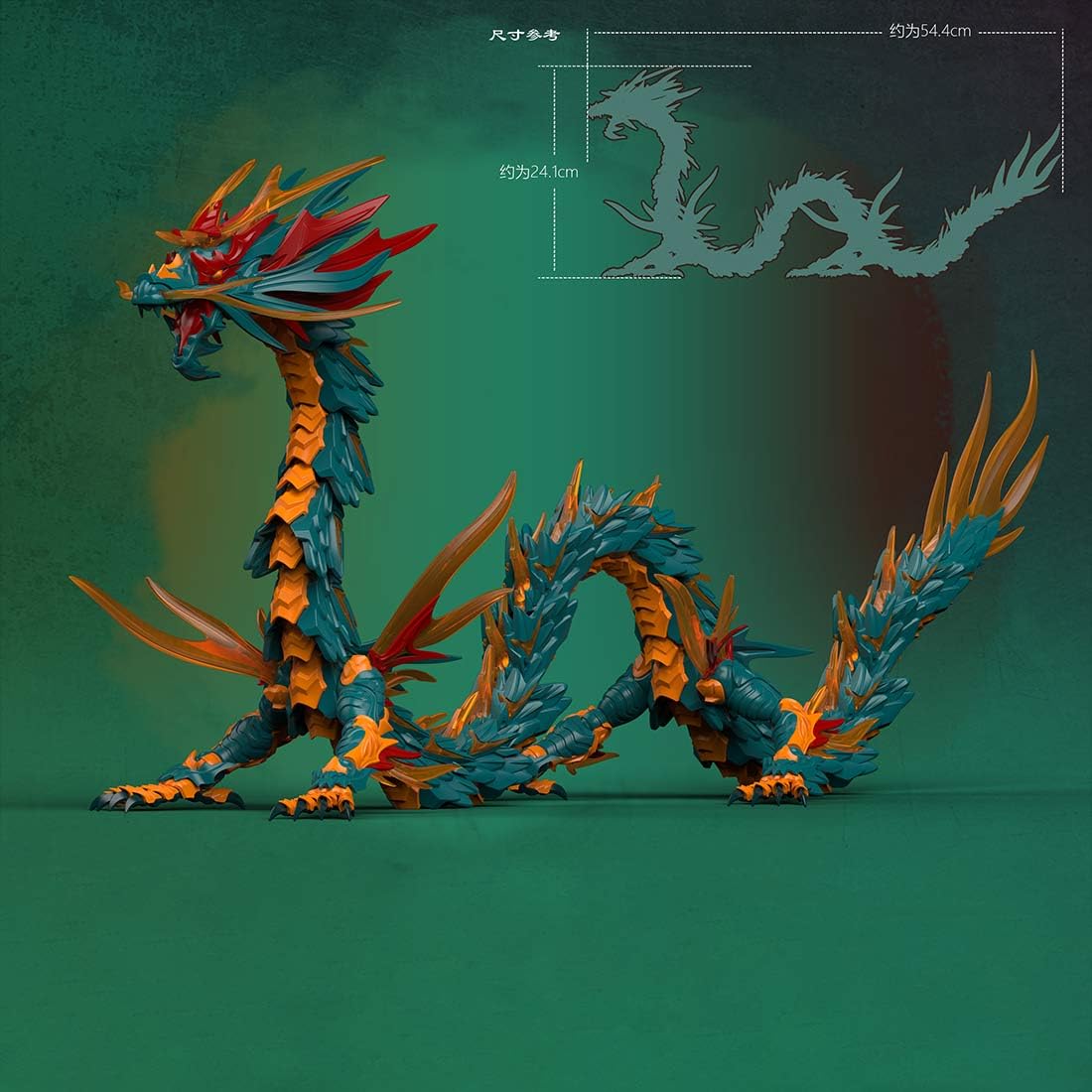 Quibuilds Azure Dragon - Modelo de montaje 3D para adultos, kit de modelo de dragón de bestia celestial china antigua, 4 horas de tiempo de montaje, regalo para coleccionistas de figuras de anime