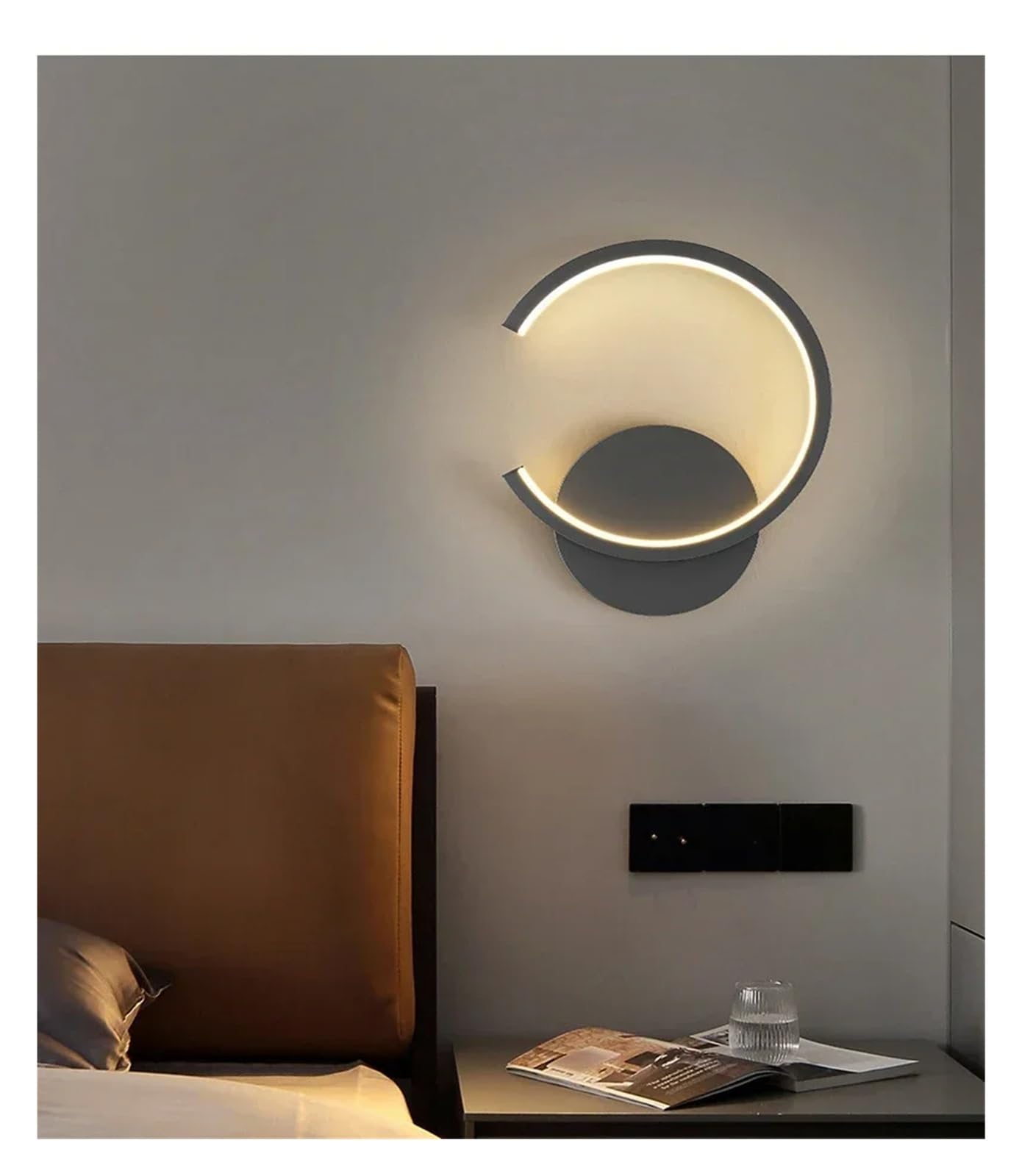 Moderna lampada da parete a LED in stile nordico nero bianco den illuminazione da parete per soggiorno, camera da letto, corridoio, decorazione per la casa, applique da parete per interni