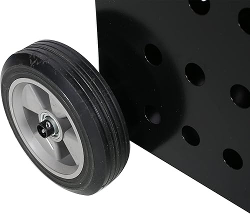 Miniatura 9 de LYPOCS Chimenea de madera tren de leña auto rodante portal pesado para exteriores auto rodante de 163 x 142 x 41 pulgadas chimenea de madera