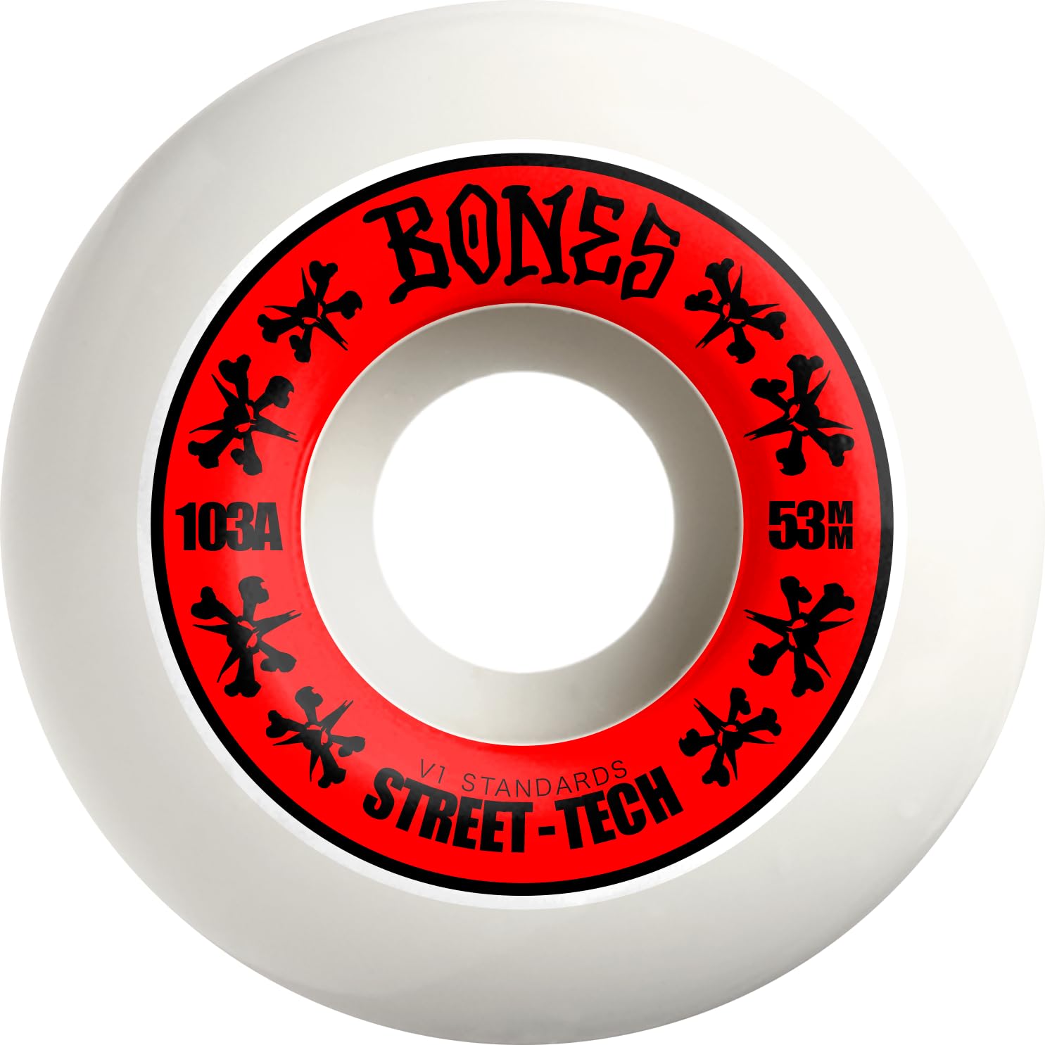 Bones Wheels Street Tech Formula STF Standards Skateboard Wheels, 53mm, 103A, V1 Standard