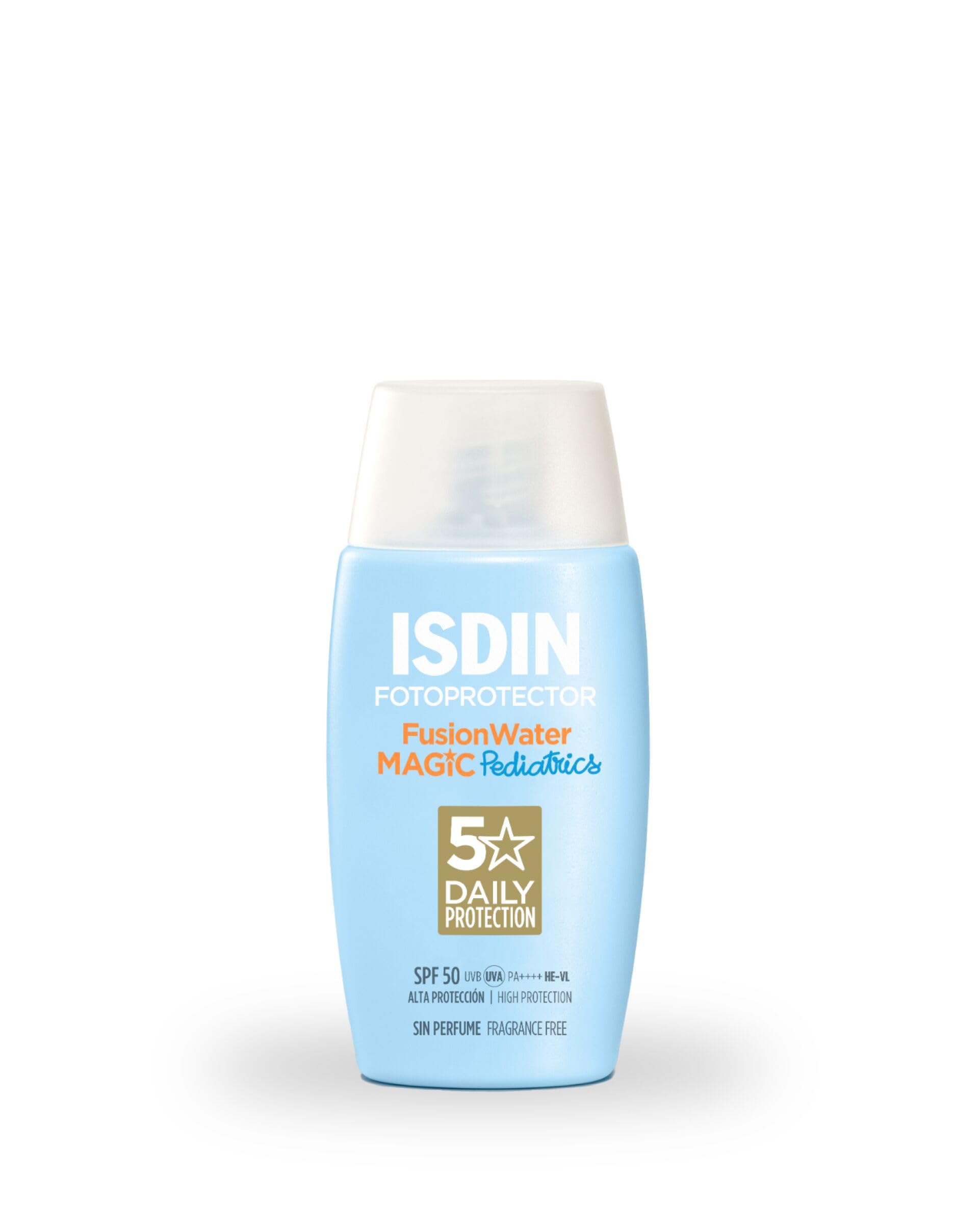 ISDIN - Fotoprotector Fusion Water Pediatrics SPF 50 - Protector solar facial para niños, 50 ml