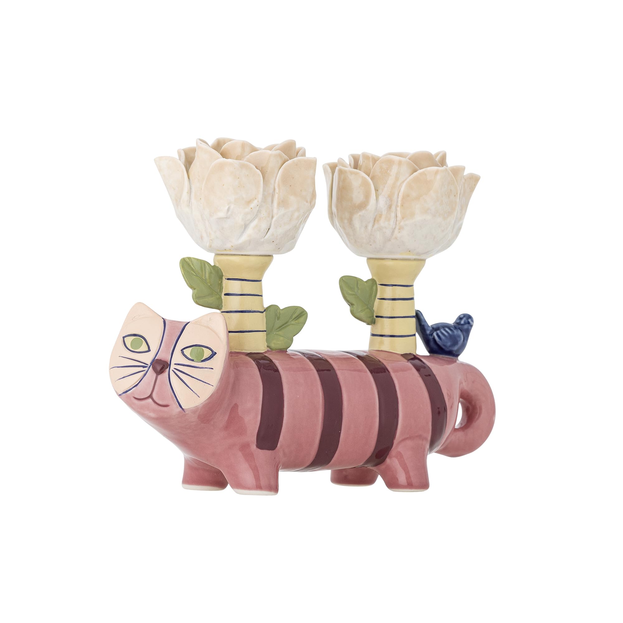 Bougeoir chat en grès Bloomingville, la solution design pour égayer un intérieur trop sobre