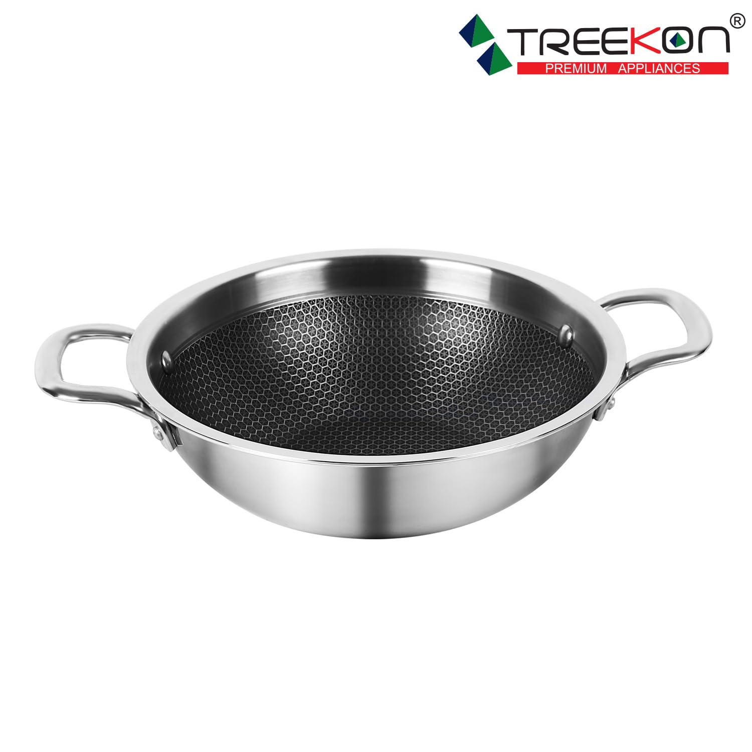 Triply Stainless Steel 20 CM | Non-Stick Deep Kadai 1.5 Litre | Kadhai with Glass Lid | Kadai for Cooking & Frying — Amazon image 3