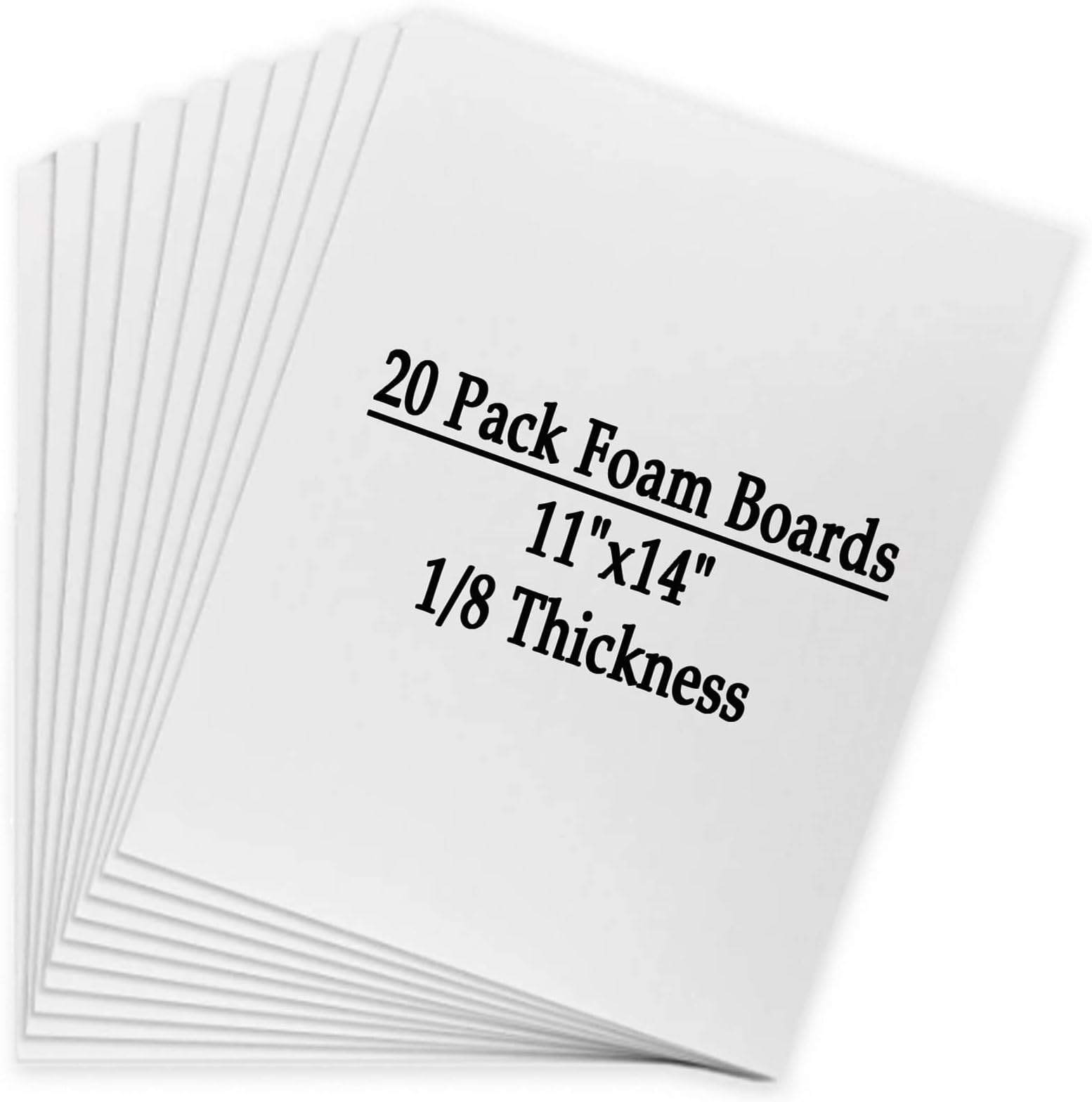 Acrux7 20 Pack Foam Boards 11x14 Foam Core Backing Board 1/8 Inch Thickness Foam Poster Boards for Projects, School, Crafts, Office & Art Projects