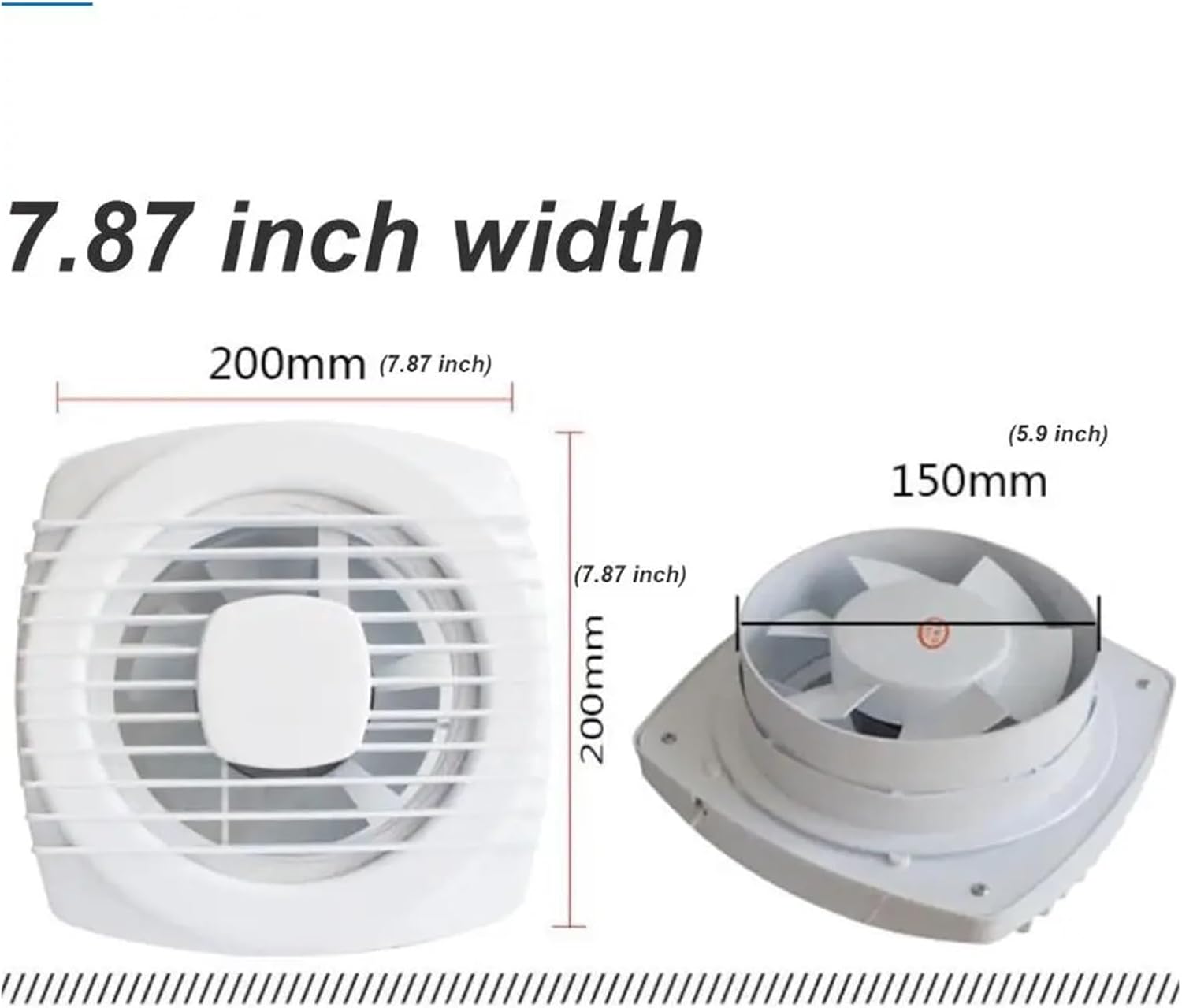 220V 4/6/7 inch Silent Powerful Exhaust Fan Window-mounted Wall-mounted 110/150/180mm(7.87 inch)