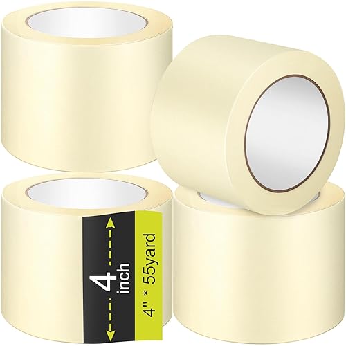 Miniatura 9 de Fainne Cinta adhesiva de uso general a granel, 55 yardas para pintar en casa, oficina, escuela, papelería, manualidades, uso básico, fácil de quitar