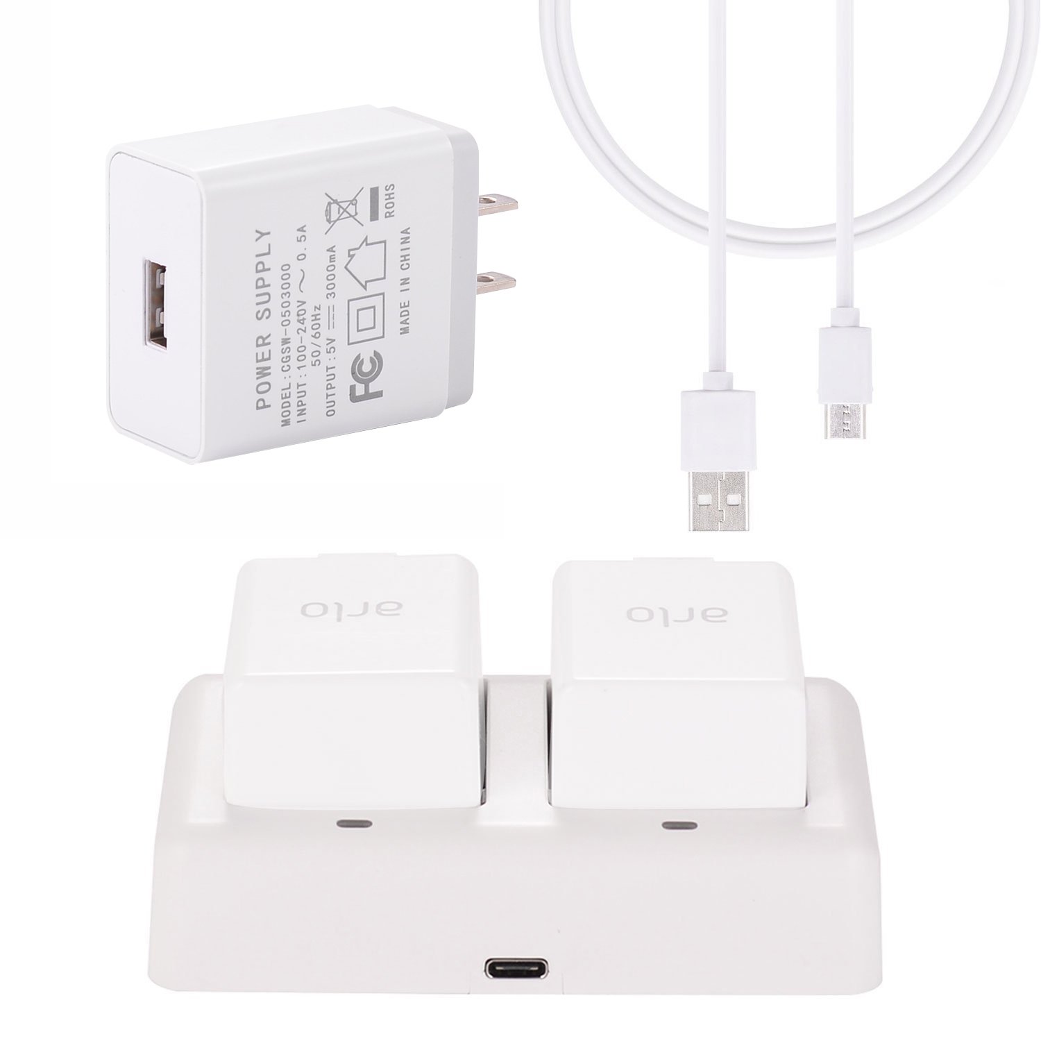 Arlo Battery Charger Station for Arlo Pro,Arlo Pro 2, Arlo Go,Fast Dual Batteries Charging Dock Station for Arlo Rechargeable Battery