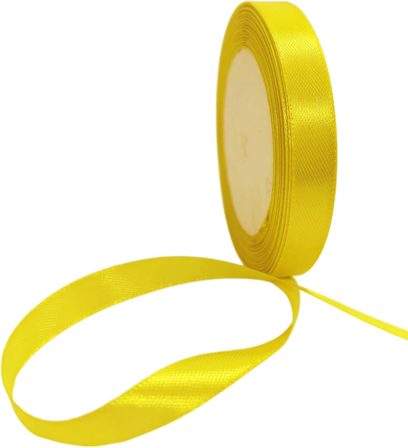 Satin Ribbon Yellow 5/8 Inch and 25 Yards