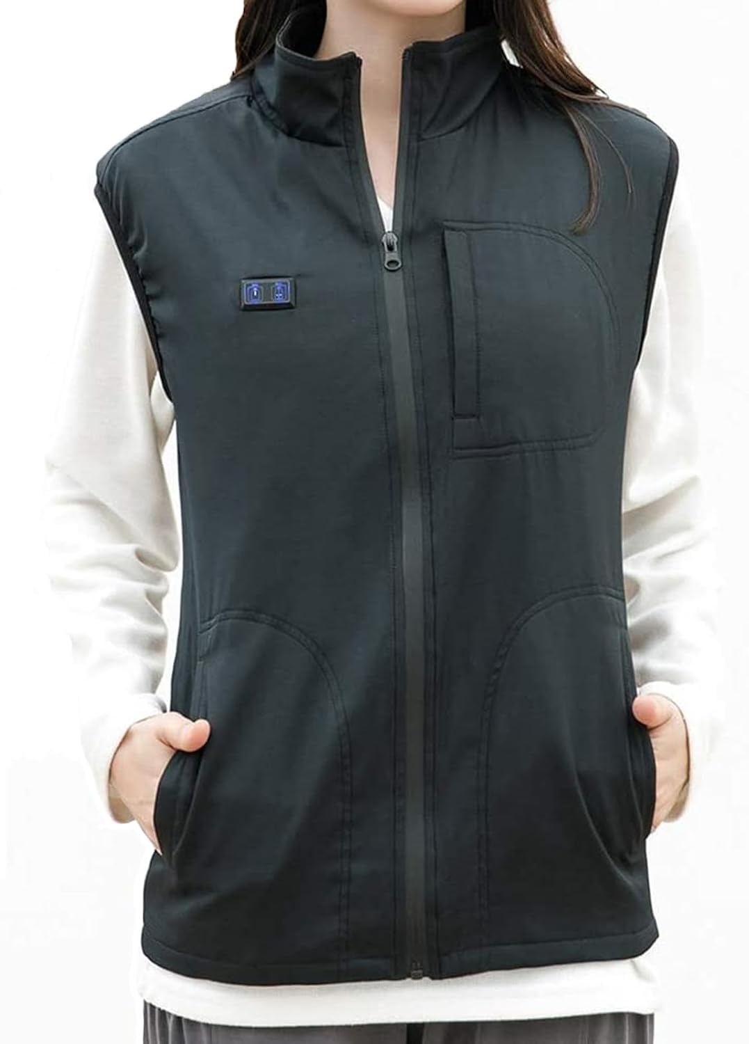 Heated Vest with 3 Temperature, Washable Electric Heating Clothing USB for Outdoor Travel Motorsport