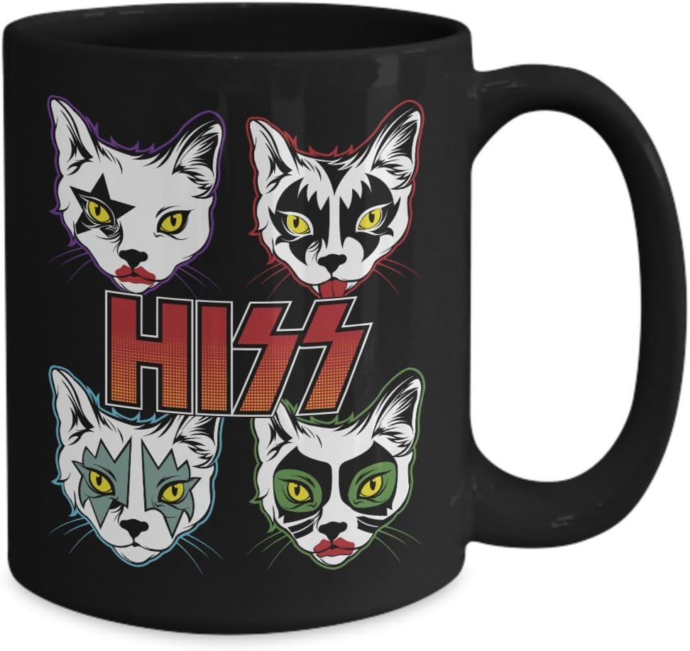 Hiss Cat Kiss Rock Band Face Paint Coffee Mug
