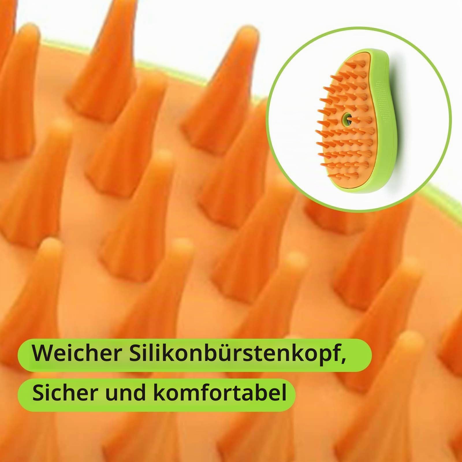 3-in-1 Katzen Dampfbürste Cat Steamer Katzenbürste Cat Spray Massage Comb Katzen Massagebürste Beseitigen Sie Fliegende Haare für Katze und Hund
