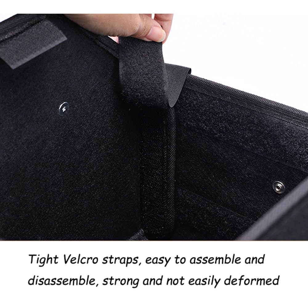 Organizer Bagagliaio Auto, Organizzatore per Auto per Vano di Lusso Auto Organizer Impermeabile Pieghevole Organizzatore di Immagazzinaggio per SUV/Auto/Camion,Fondo Antiscivolo, Coperchio Pieghevole