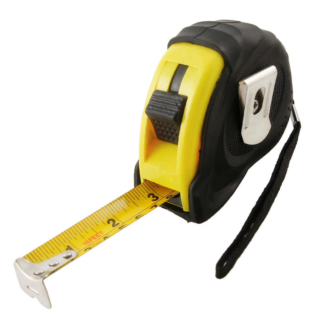 Aexit Black Yellow Tools & Home Improvement Case Retractable 5M 16FT Doublel Scale Steel Tape Measures Measuring Tape