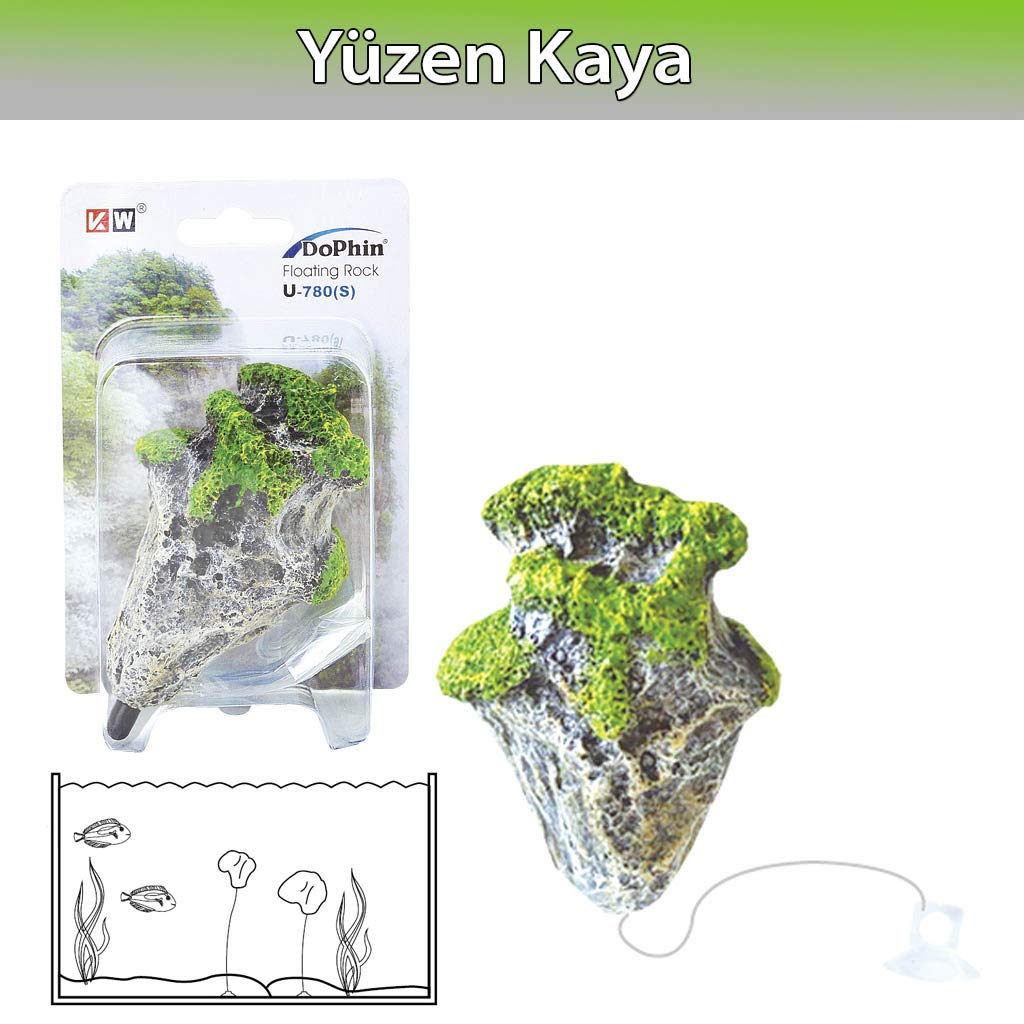 Yüzen Kaya Akvaryum Dekoru S