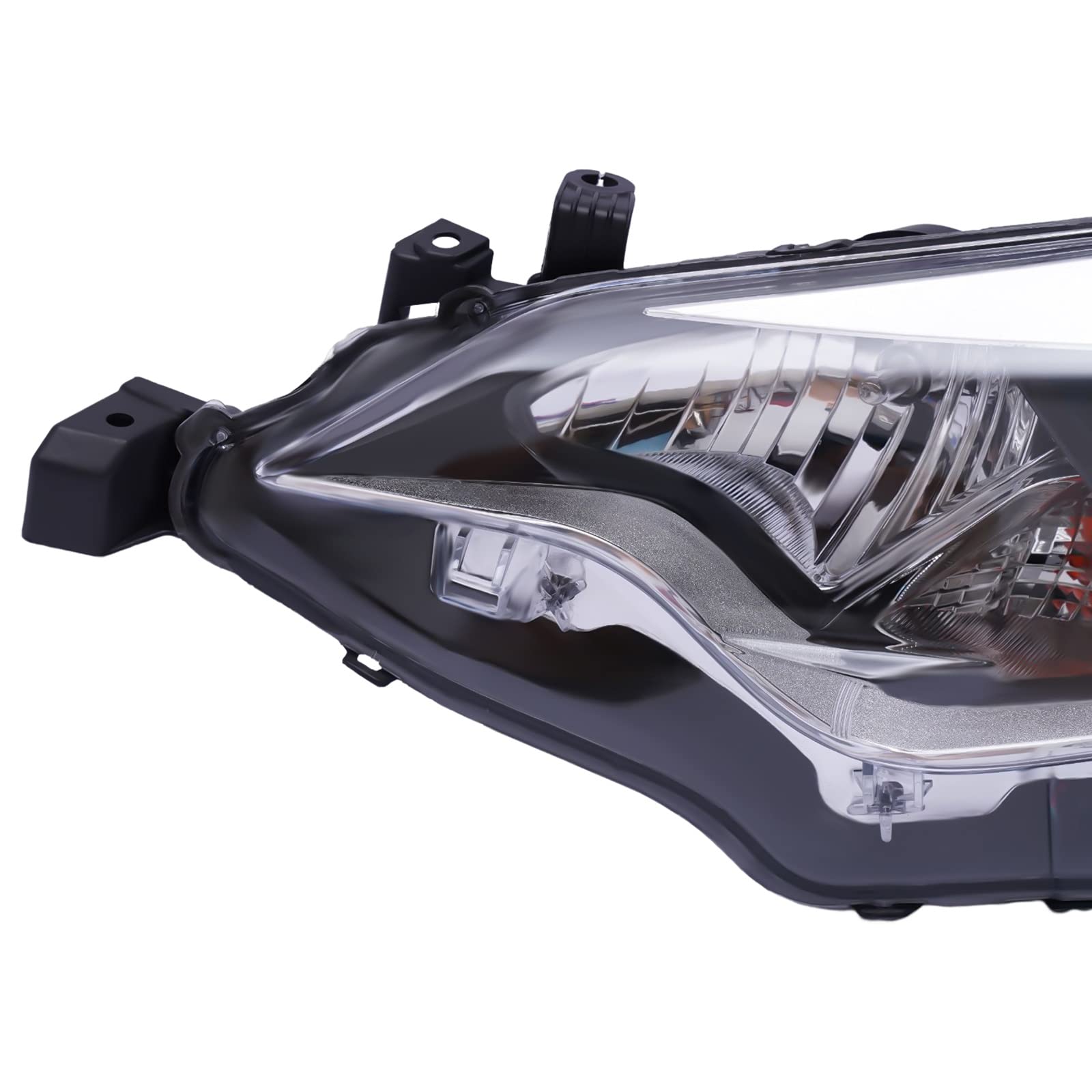 Pair Of Halogen Headlight Assemblies For Toyota Corolla 2014-2016 - Clear Lens, Left & Right Set