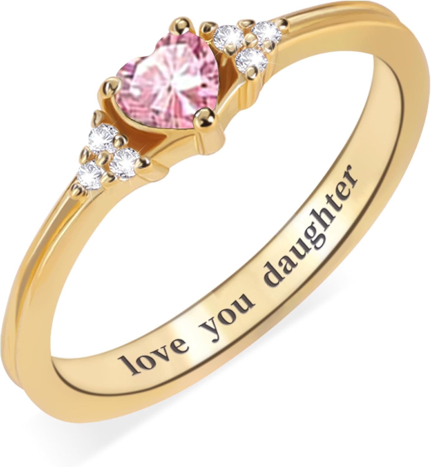 Mom Gifts for Mothers Day, Birthstone Rings for Women Adjustable Non Tarnish Gold Rings Mothers Day Birthday Gift for Mom Daughter 1-12 Months Birthstone Ring Size 5-10# Graduation Christmas Jewelry
