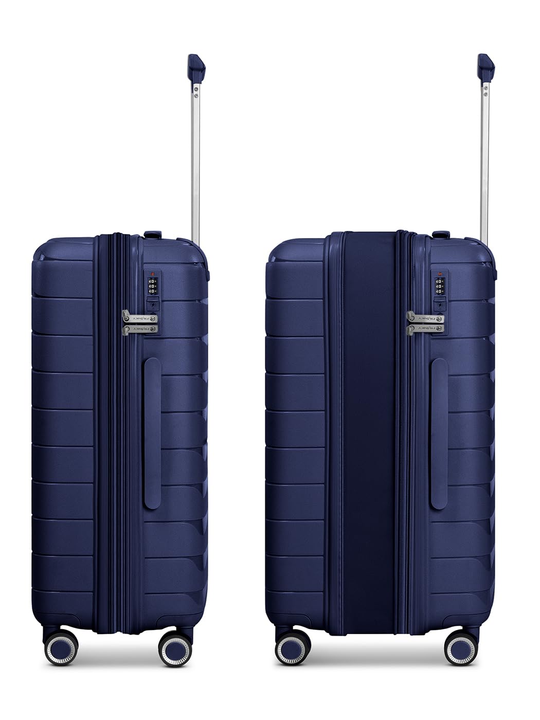 Franky Koffer-Set 3-teilig für Damen und Herren | Reise-Trolleys 49 x 28 x 74 cm aus hochwertigem, leichtem Polypropylen Material | Erweiterbar & TSA-Schloss | London Serie