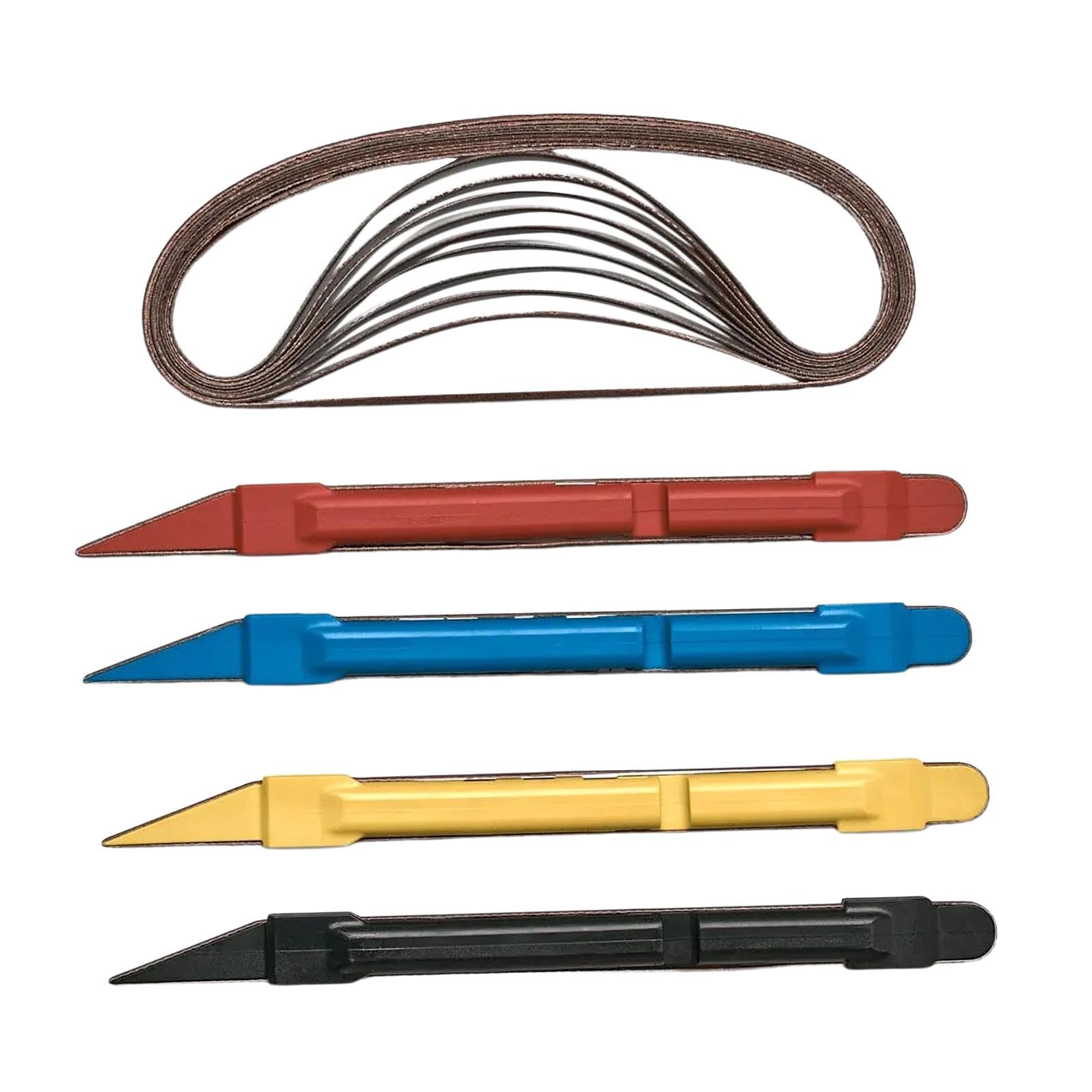 Lot de 20 Bandes Abrasives Haute Performance pour Luthier, avec Stylo de Ponçage 4 Couleurs