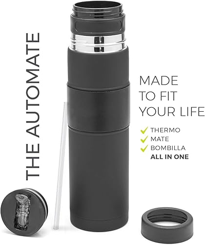 Miniatura 10 de BALIBETOV - Nuevo - Automatiza de Acero Inoxidable - Thermo, Mate Cup y Bombilla todo en uno - No es necesario recargar cada vez que quieras beber