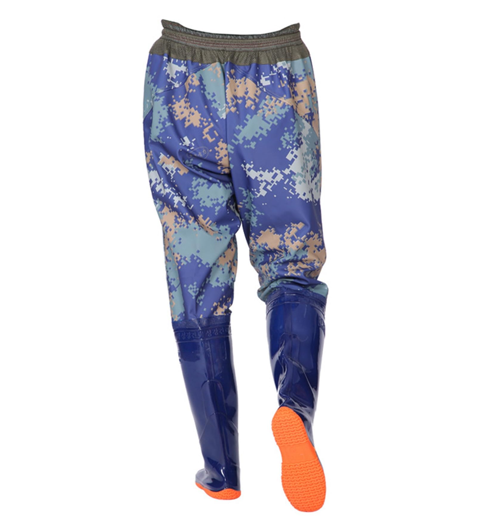Wodoodporne wodery wędkarskie i myśliwskie - buty zakolanówki z PVC/nylonu z antypoślizgową podeszwą i elastycznym pasem biodrowym, wodery biodrowe dla mężczyzn i kobiet