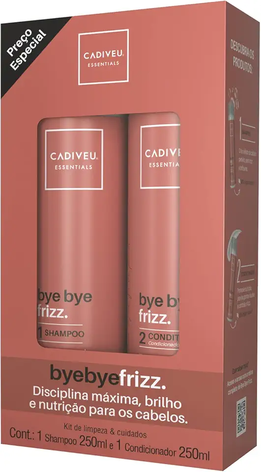 Kit Shampoo e Condicionador Bye Bye Frizz, Cadiveu Essentials