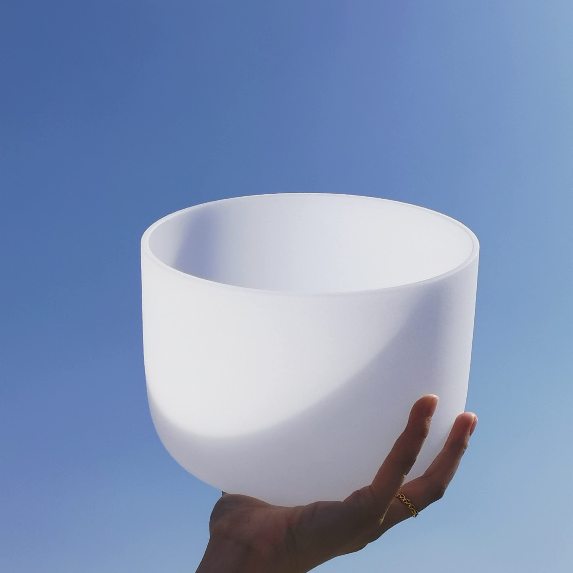 TRAYAYA 432hz Perfect Pitch White Crystal Singing Bowl Chakra Set Of 7 ...