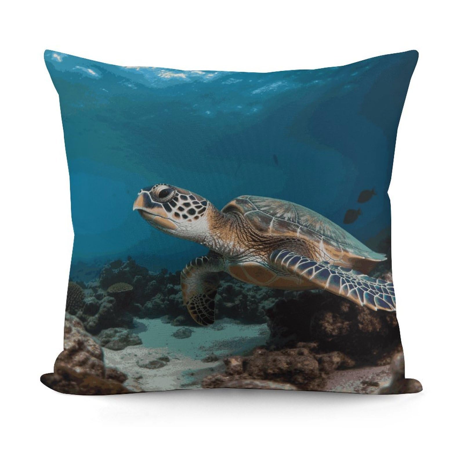 Adfgyerh Style Sea Turtle Decorative Pillow Covers, Throw Pillow Covers Soft For All Seasons, Pillowcases For Couch Living Room Sofa Bedroom 18X18 Inch